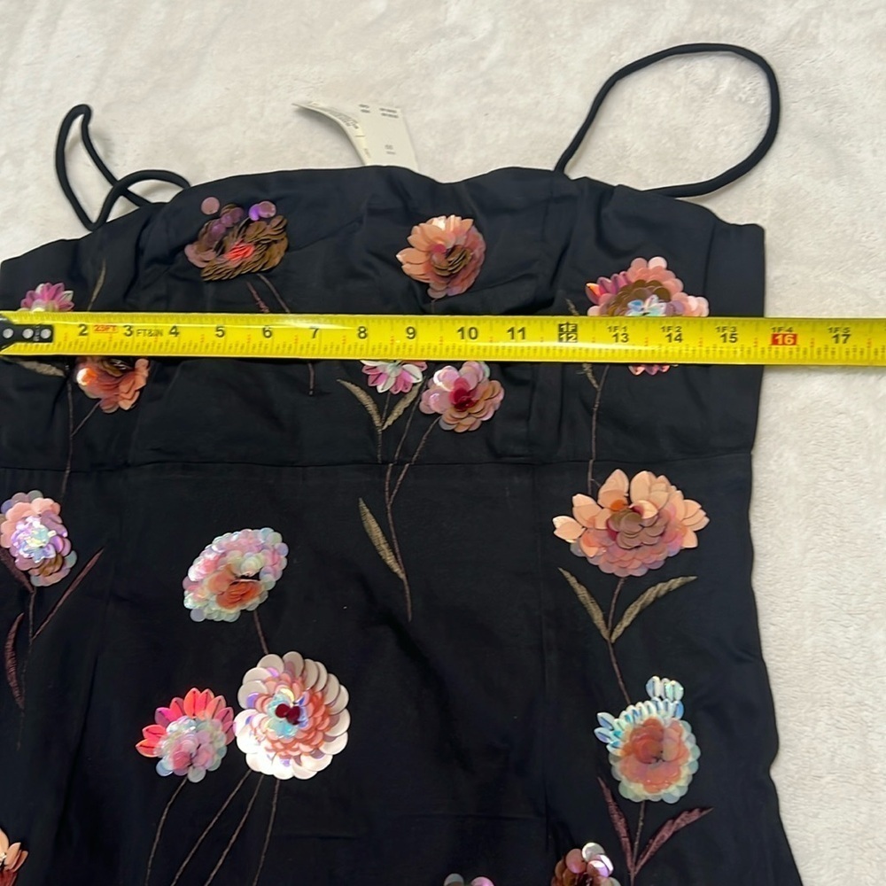 Maeve by Anthropologie 3D Floral Spaghetti Mini Dress NWT — Sz 10 - Picture 8 of 9